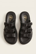 TFP - Flatform Sandals Bow Detail - Black Matte
