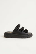 TFP - Flatform Sandals Bow Detail - Black Matte
