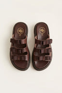 TFP - Flatform Sandals Bow Detail - Brown Matte