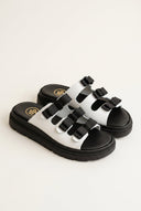 TFP - Flatform Sandals Bow Detail - White Matte