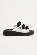 TFP - Flatform Sandals Bow Detail - White Matte