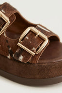 Mariella Fabiani - Flatform Sandals - Brown Cow Pony