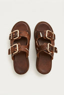 Mariella Fabiani - Flatform Sandals - Brown Cow Pony