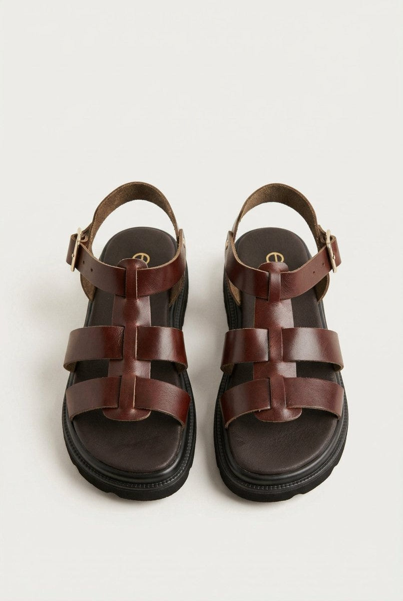Estil - Flatform Sandals - Brown Matte