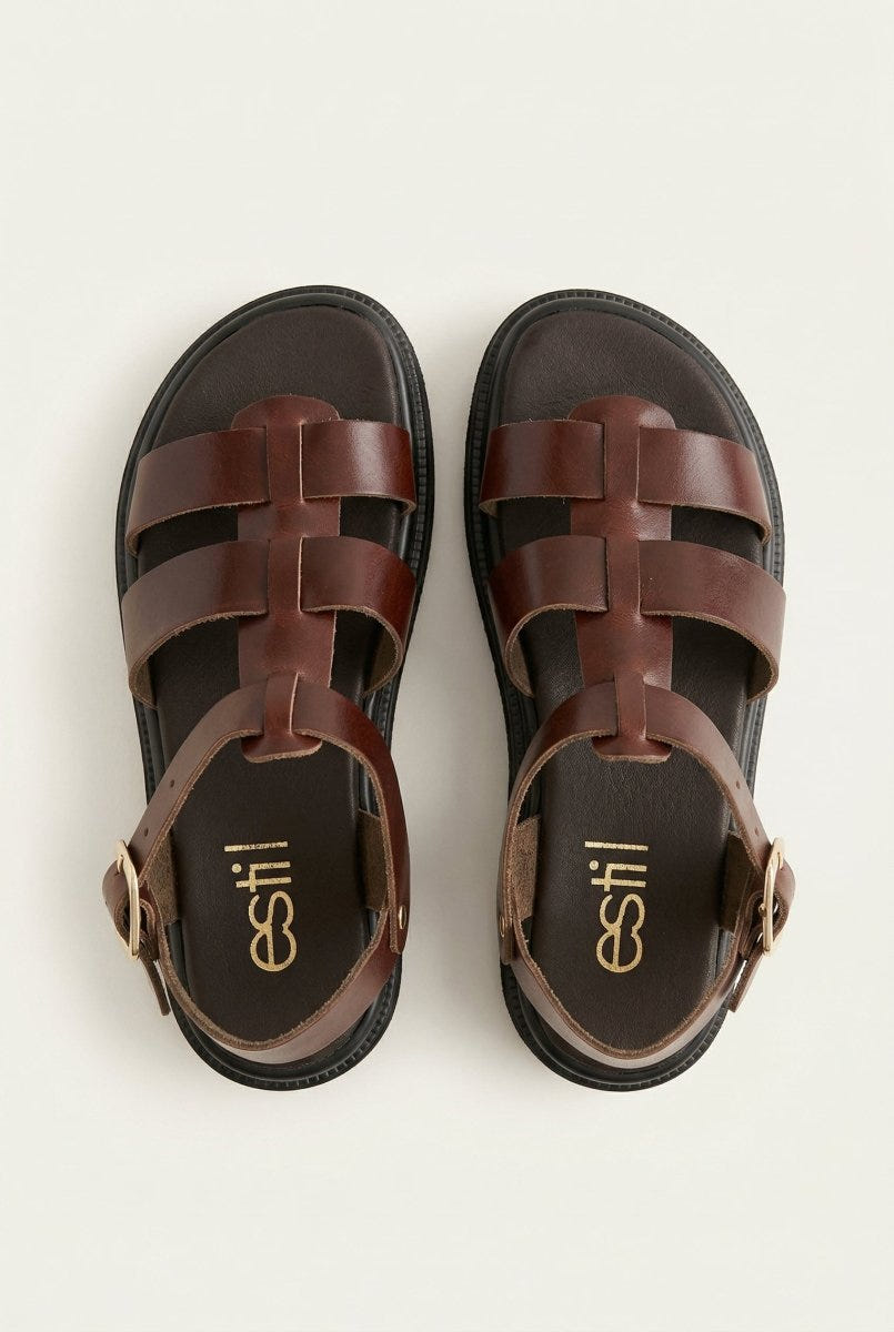 Estil - Flatform Sandals - Brown Matte