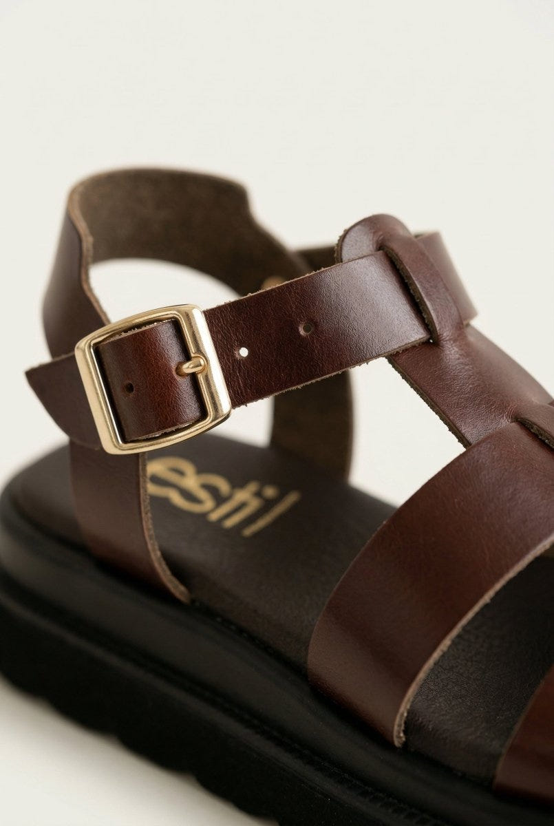 Estil - Flatform Sandals - Brown Matte