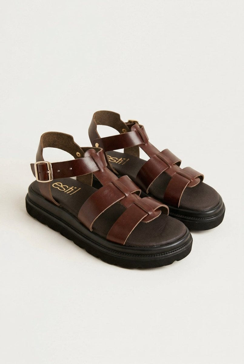 Estil - Flatform Sandals - Brown Matte