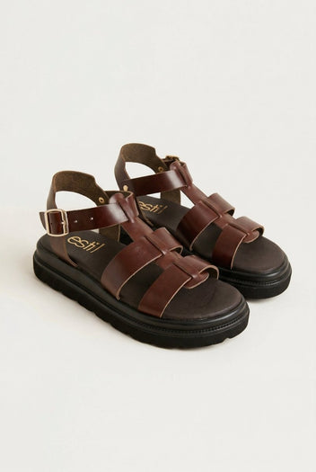 Estil - Flatform Sandals - Brown Matte