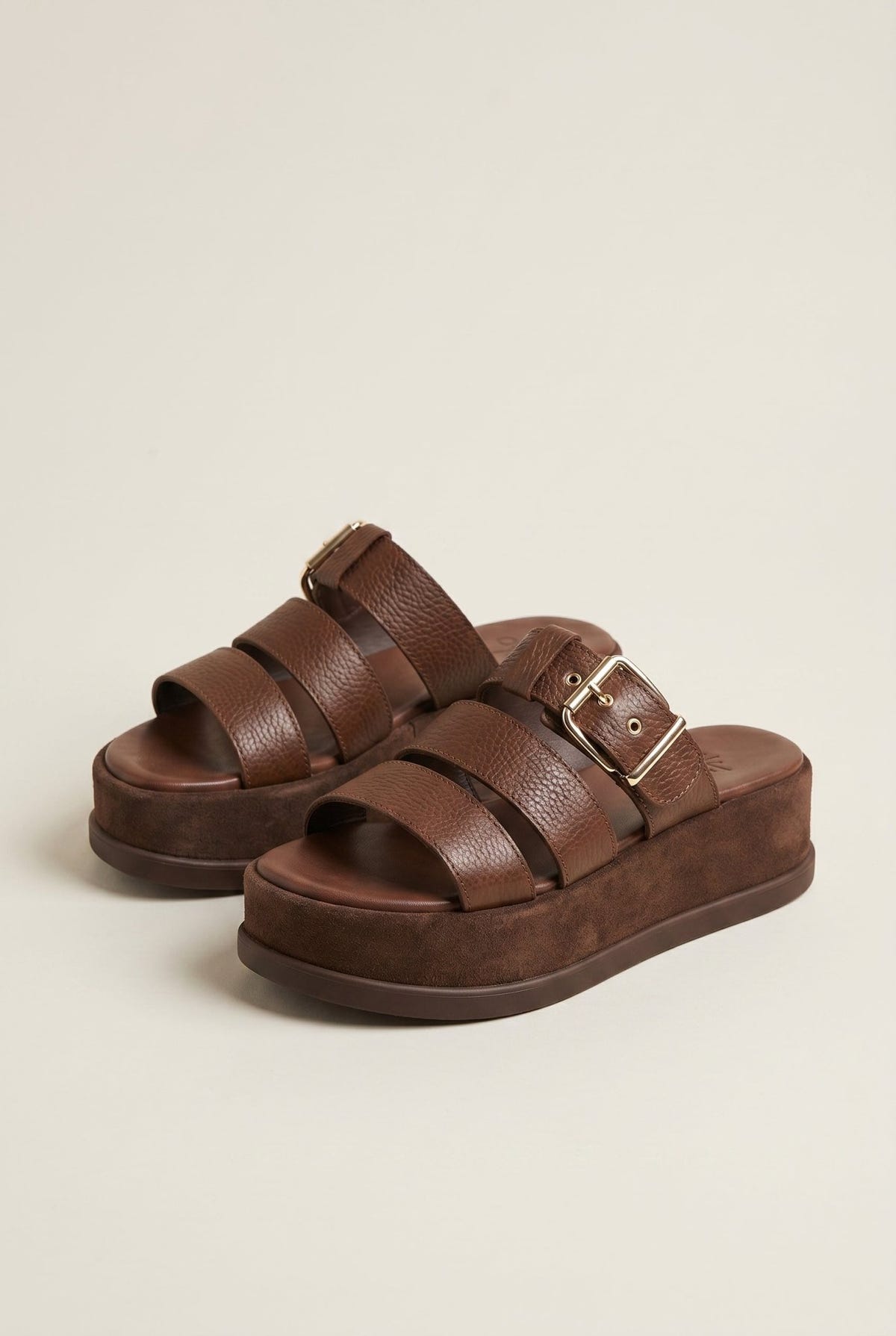 Mariella Fabiani - Flatform Sandals - Brown Matte