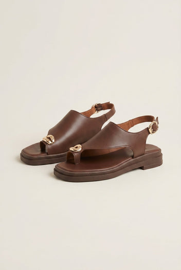 Mariella Fabiani - Flatform Sandals - Brown Matte