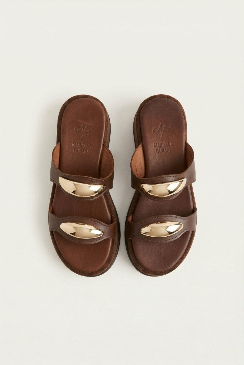 Mariella Fabiani - Flatform Sandals - Brown Matte