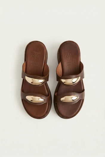 Mariella Fabiani - Flatform Sandals - Brown Matte