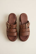 Mariella Fabiani - Flatform Sandals - Brown Matte