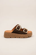 RAGAZZA - Flatform Sandals - Brown Suede
