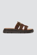 RAGAZZA - Flatform Sandals - Brown Suede