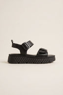 TFP - Flatform Sandals Buckle Strap - Black Matte