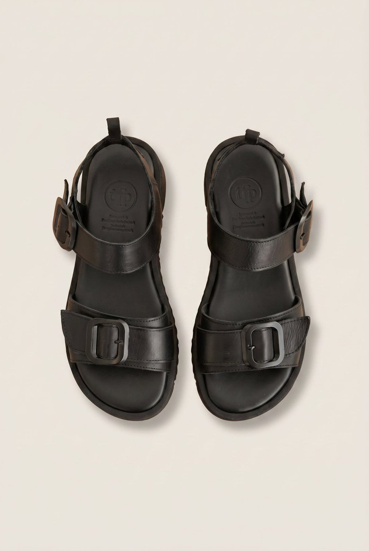 TFP - Flatform Sandals Buckle Strap - Black Matte