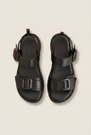 TFP - Flatform Sandals Buckle Strap - Black Matte