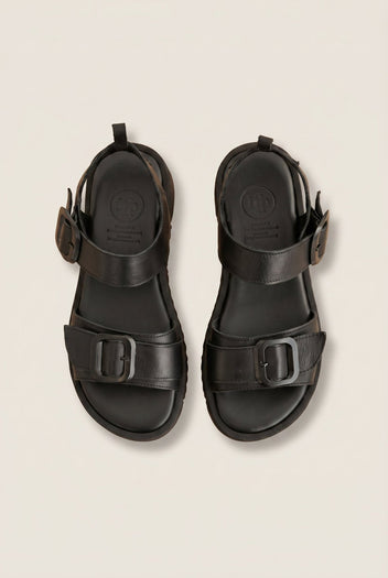 TFP - Flatform Sandals Buckle Strap - Black Matte