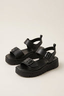 TFP - Flatform Sandals Buckle Strap - Black Matte