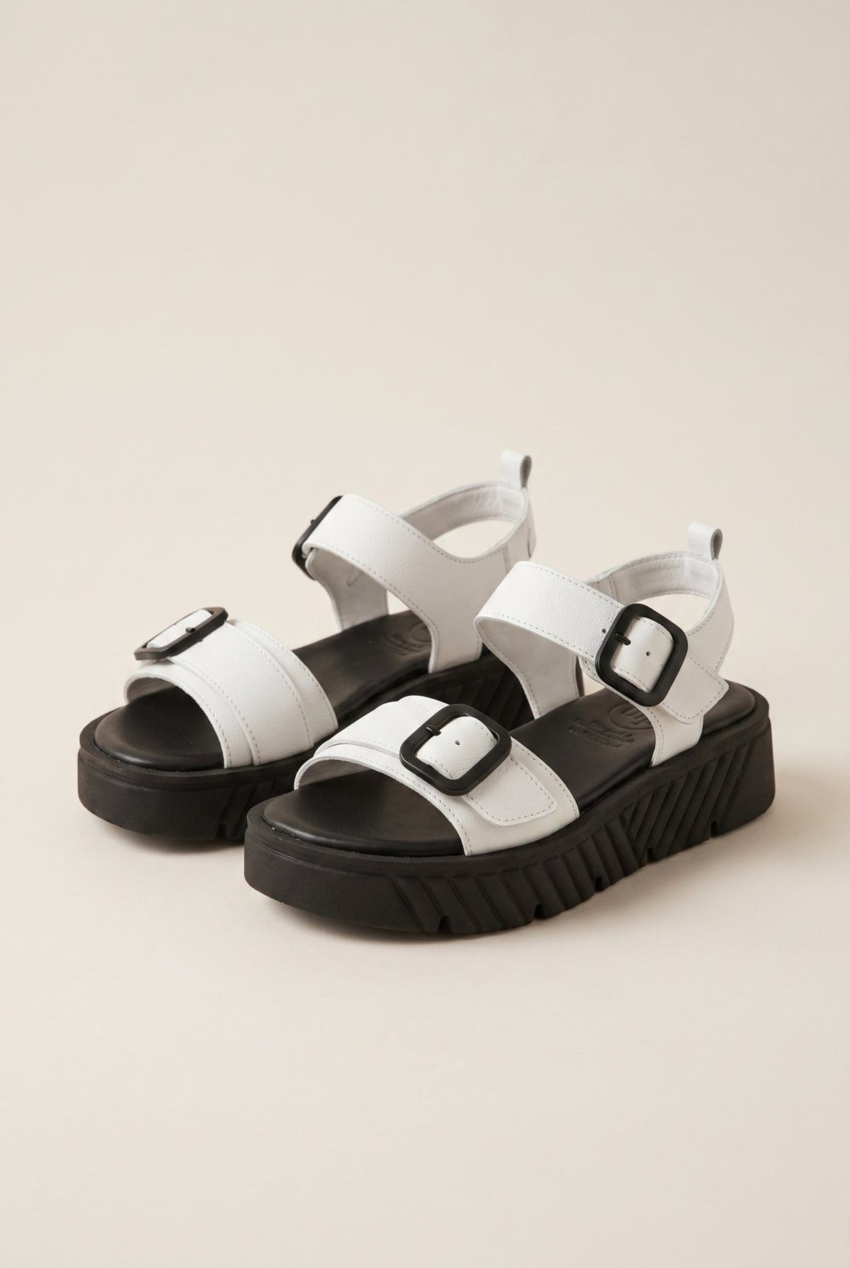 TFP - Flatform Sandals Buckle Strap - White Matte