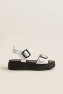TFP - Flatform Sandals Buckle Strap - White Matte
