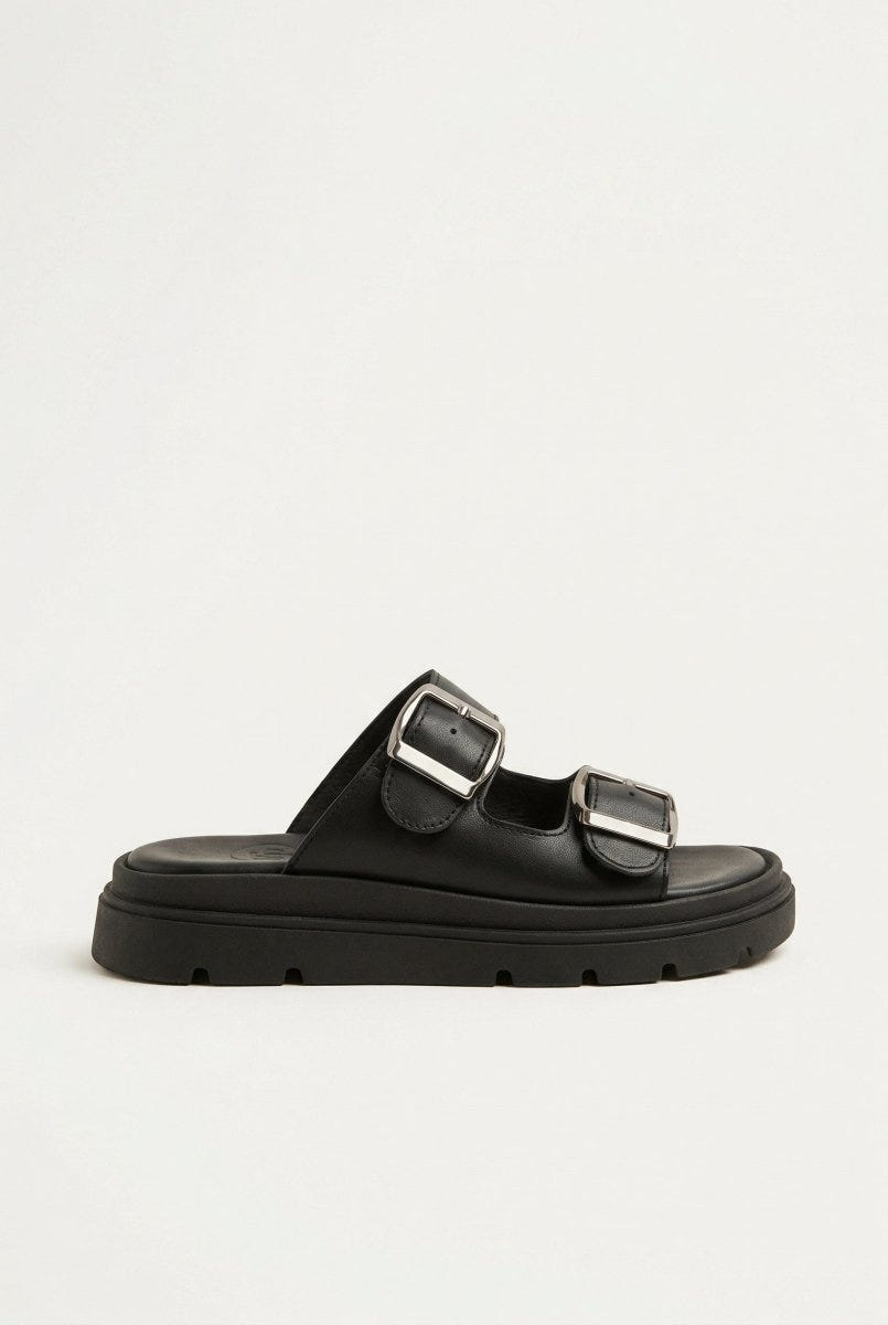 TFP - Flatform Sandals Buckle Straps - Black Matte