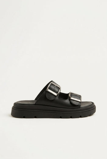 TFP - Flatform Sandals Buckle Straps - Black Matte