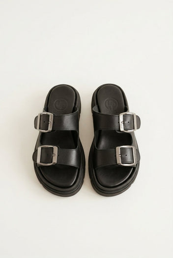 TFP - Flatform Sandals Buckle Straps - Black Matte