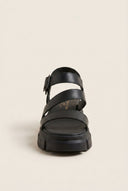 TFP - Flatform Sandals Chunky Sole Ankle Strap - Black Matte