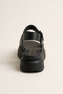 TFP - Flatform Sandals Chunky Sole Ankle Strap - Black Matte
