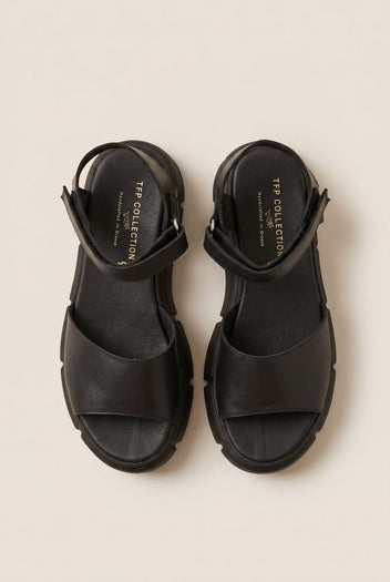 TFP - Flatform Sandals Chunky Sole - Black Matte