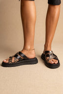 TFP - Flatform Sandals Leopard Detail - Black/Leopard
