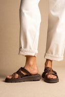TFP - Flatform Sandals Leopard Detail - Brown/Leopard