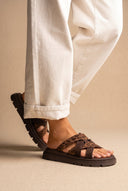 TFP - Flatform Sandals Leopard Detail - Brown/Leopard