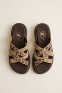 TFP - Flatform Sandals Leopard Detail - Taupe/Leopard