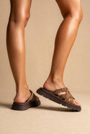 TFP - Flatform Sandals Leopard Detail - Taupe/Leopard