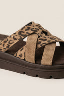 TFP - Flatform Sandals Leopard Detail - Taupe/Leopard