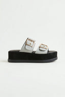Mariella Fabiani - Flatform Sandals - Light Grey Matte