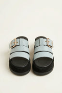 Mariella Fabiani - Flatform Sandals - Light Grey Matte