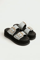 Mariella Fabiani - Flatform Sandals - Light Grey Matte