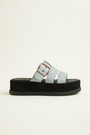Mariella Fabiani - Flatform Sandals - Light Grey Matte