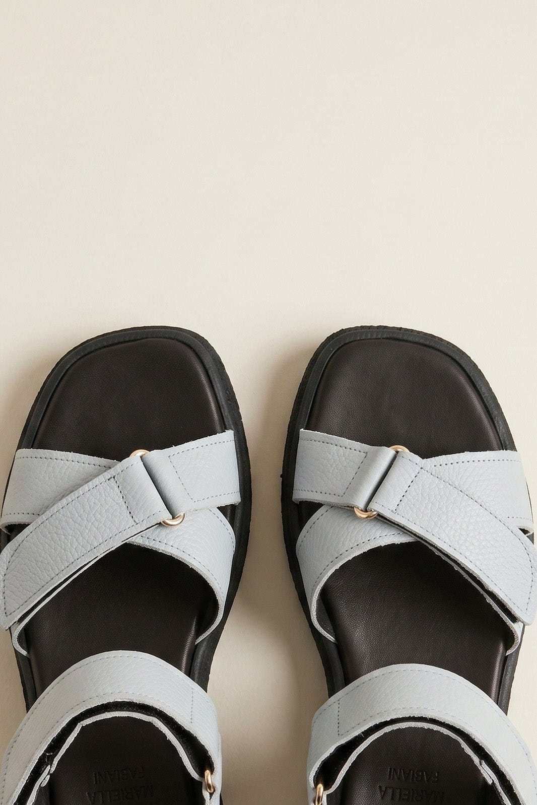 Mariella Fabiani - Flatform Sandals - Light Grey Matte