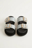 Mariella Fabiani - Flatform Sandals - Light Grey Matte