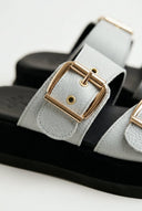 Mariella Fabiani - Flatform Sandals - Light Grey Matte