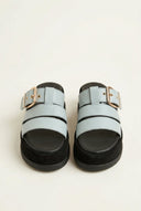 Mariella Fabiani - Flatform Sandals - Light Grey Matte