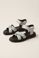 Mariella Fabiani - Flatform Sandals - Light Grey Matte