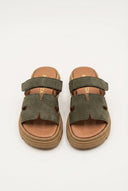 RAGAZZA - Flatform Sandals - Olive Suede