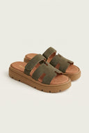 RAGAZZA - Flatform Sandals - Olive Suede