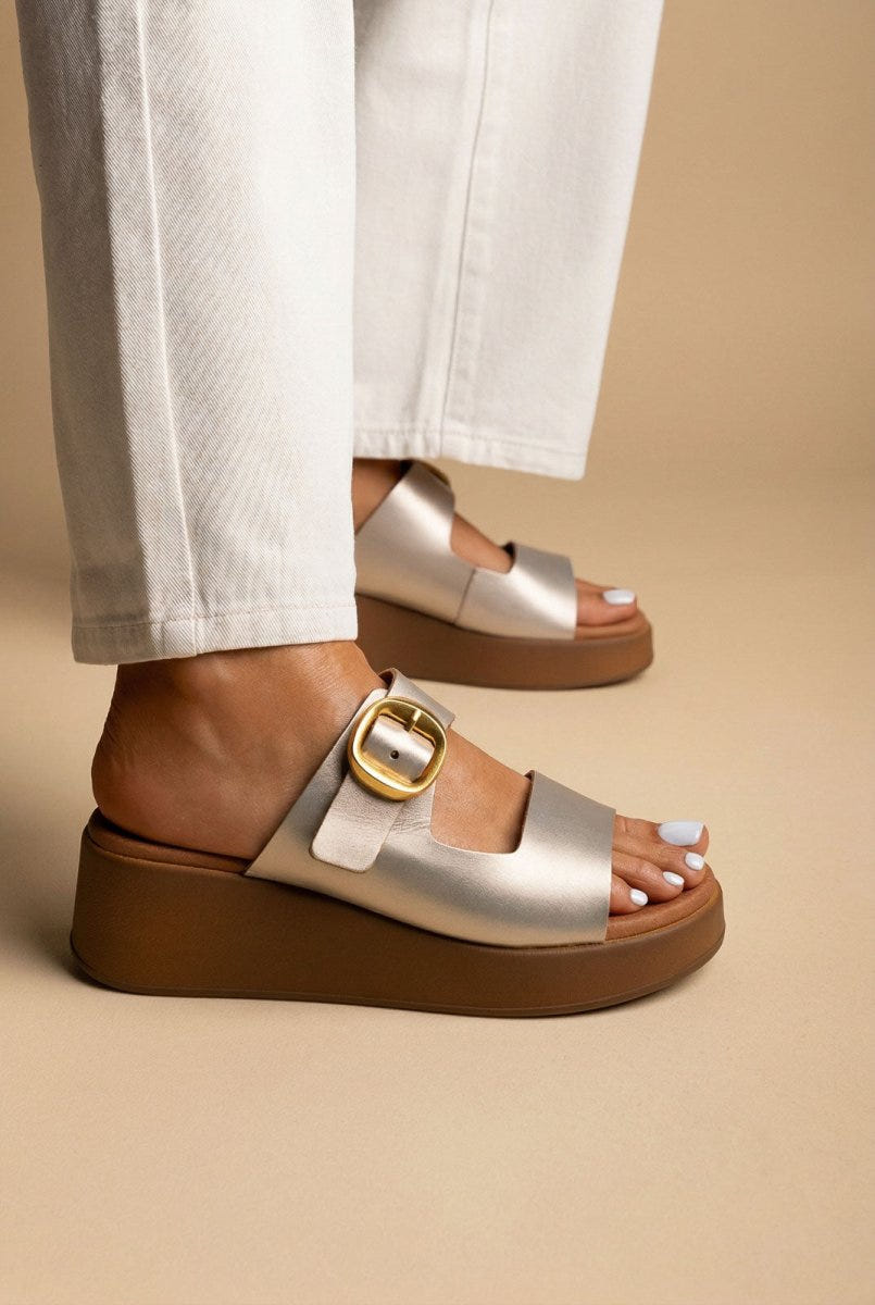 RAGAZZA - Flatform Sandals - Sand Matte